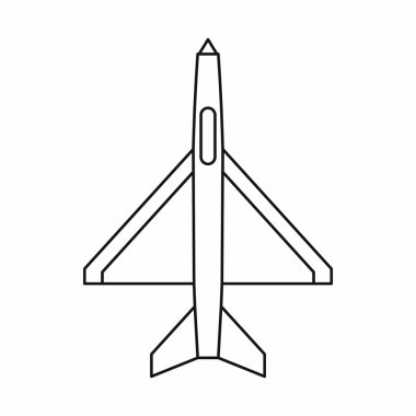 Askeri uçak simgesi, anahat stili