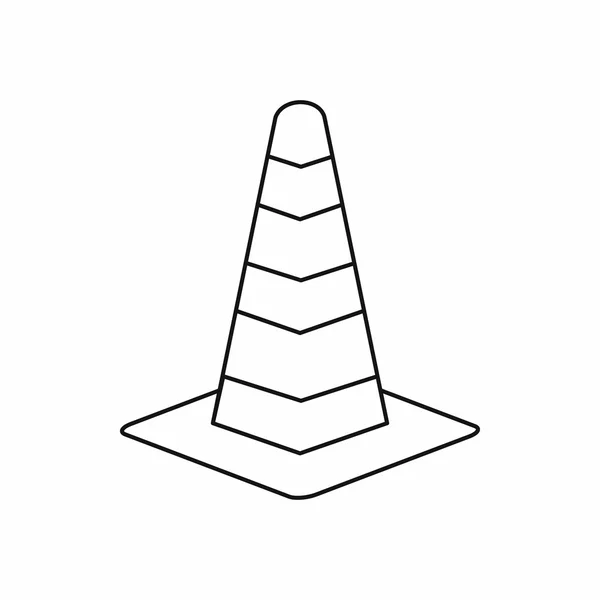 Icono de cono de tráfico, estilo de esquema — Archivo Imágenes Vectoriales