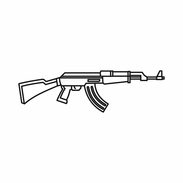 Rifle icon, outline style — Stock Vector