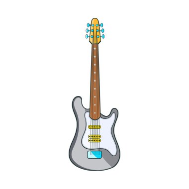 Elektro gitar simgesi, karikatür tarzı