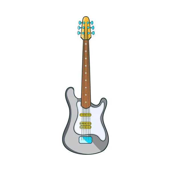 Ikone der E-Gitarre, Cartoon-Stil — Stockvektor