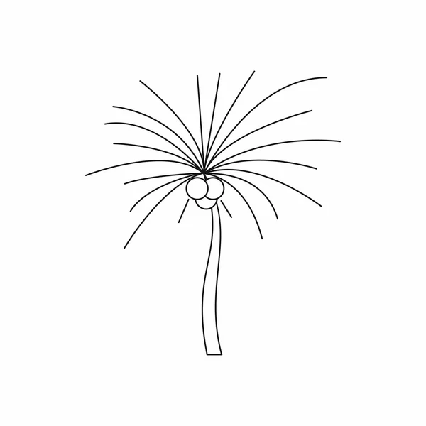 Ikone der Palme Butia Capitata, Umrissstil — Stockvektor