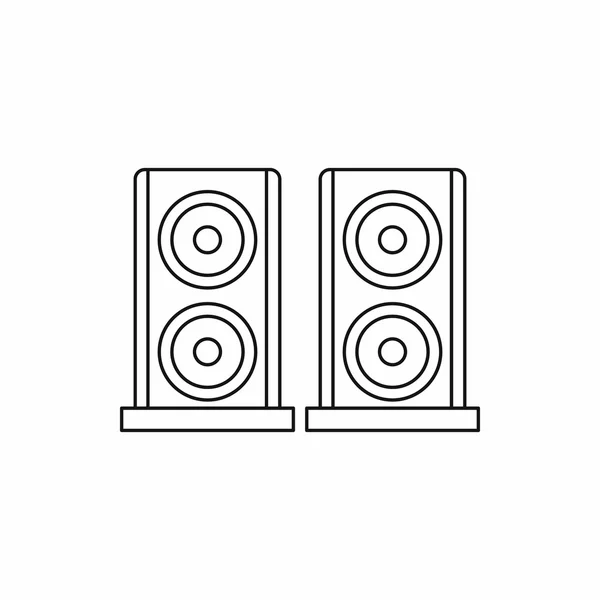 Icono de altavoces de música, estilo esquema — Archivo Imágenes Vectoriales