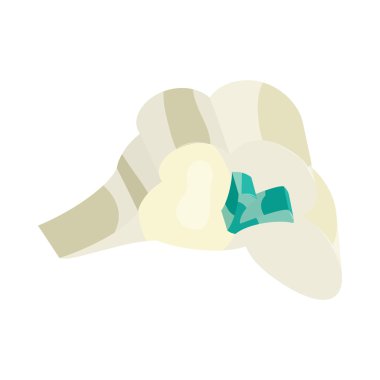 Tik, işareti bir bulut simgesi, karikatür tarzı, kontrol