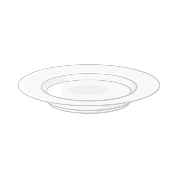 Soup plate icon, cartoon style — Stock Vector