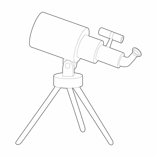Ícone de telescópio em estilo esboço —  Vetores de Stock