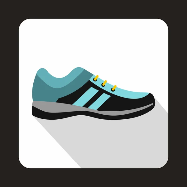 Düz stil simgesinde mavi spor ayakkabı — Stok Vektör