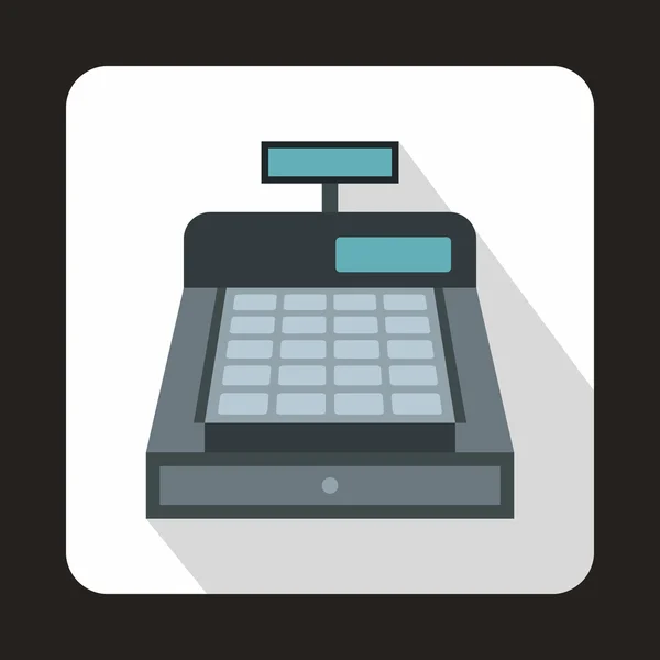 Cash register icon, flat style — Stock Vector