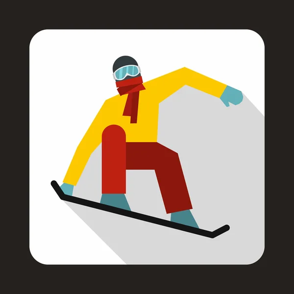 Snowboarder auf dem Snowboard-Deck — Stockvektor