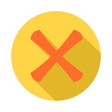 Simge, düz stil çapraz