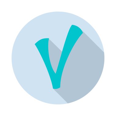 Onay işareti simgesini, düz stil