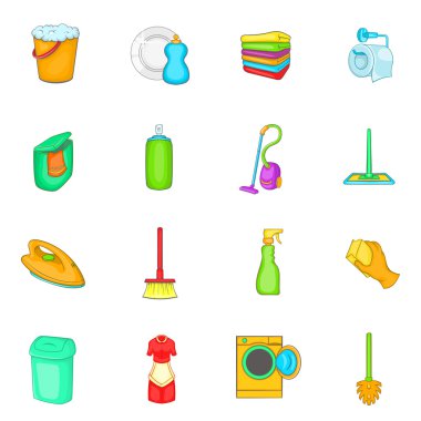 Ev öğeleri Icons set, karikatür tarzı