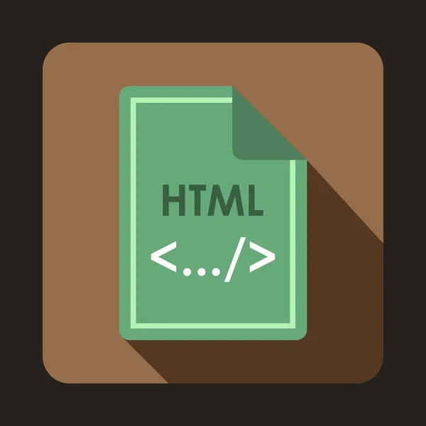 Arquivo ícone HTML, estilo plano — Vetor de Stock