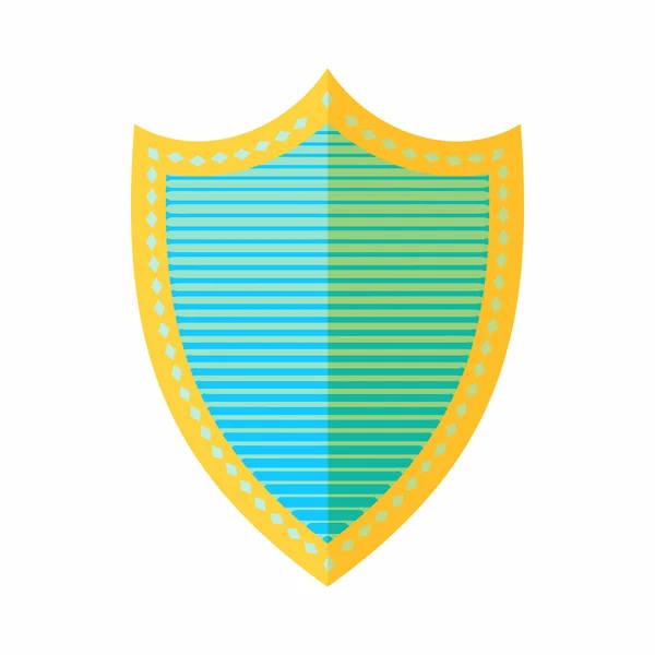 Combat shield icon, flat style — Stock Vector