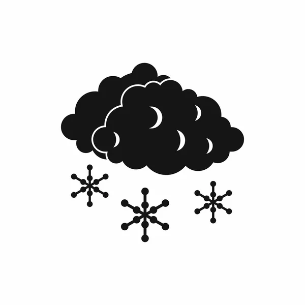 雲と雪のアイコン、シンプルなスタイル — ストックベクタ