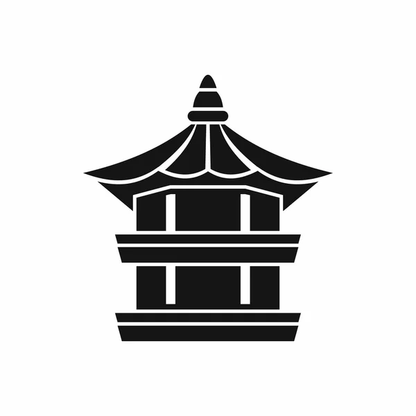 Traditionella koreanska pagoda ikon, enkel stil — Stock vektor