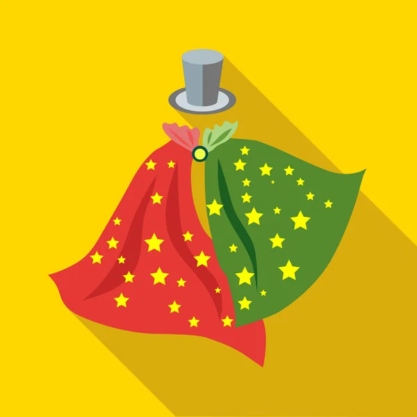 Sombrero de copa y pañuelos de icono mago — Vector de stock