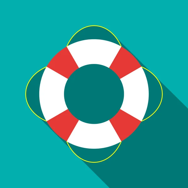 Lifebuoy icono en estilo plano — Vector de stock