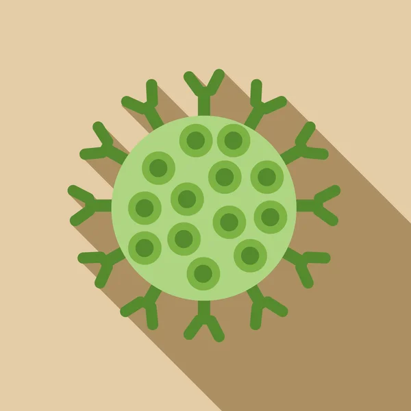 Bacteria or virus icon in flat style — Stock Vector