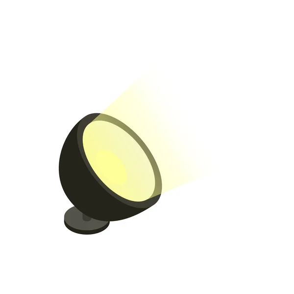 Spotlight icon in isometric 3d style — Stock Vector