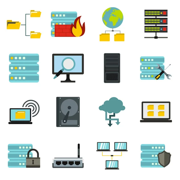 大数据图标集，平面样式 — 图库矢量图片