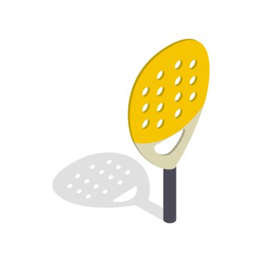 Kürek maç raket, izometrik 3d stili