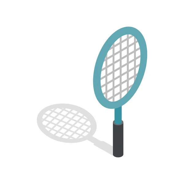 Tenis raketi simgesi, izometrik 3d stili — Stok Vektör