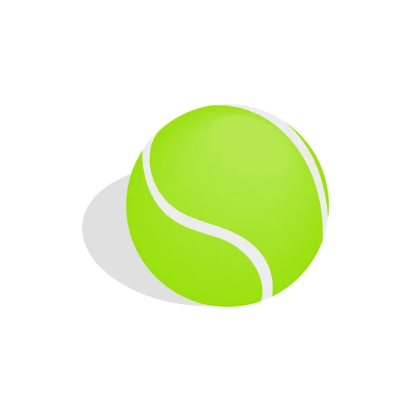 Grüne Tennisball-Ikone, isometrischer 3D-Stil — Stockvektor