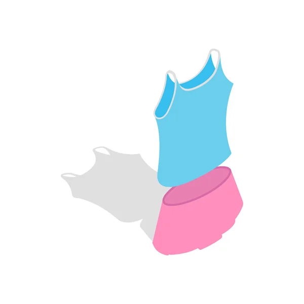 Ícone uniforme de mulher de tênis, estilo 3D isométrico — Vetor de Stock