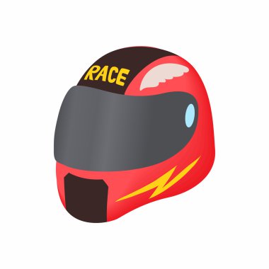 Kask simge yarış, karikatür tarzı