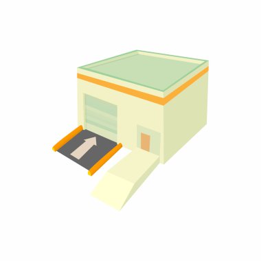 Fabrika garaj simgesi, karikatür tarzı