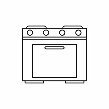 Mutfak sobası simgesi, taslak biçim