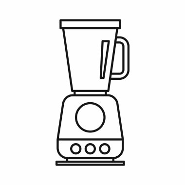 Mutfak robotu, Mikser, blender simgesi, anahat stili