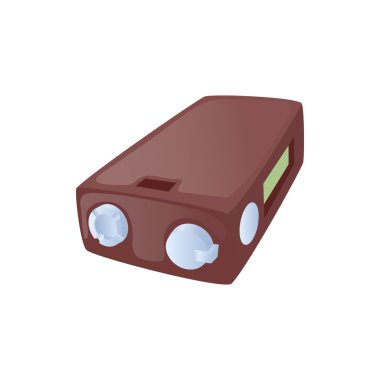 Karikatür tarzı ecig pil simgesini