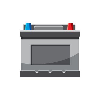 Car battery icon in cartoon style clipart