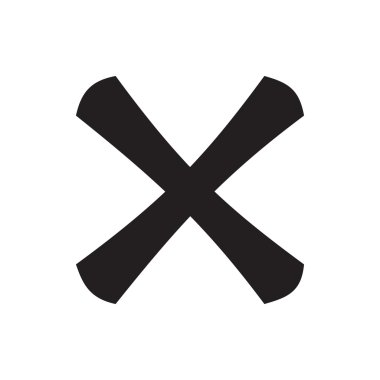 Simge, basit tarzı çapraz