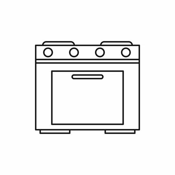 Kitchen stove icon, outline style — Stock Vector