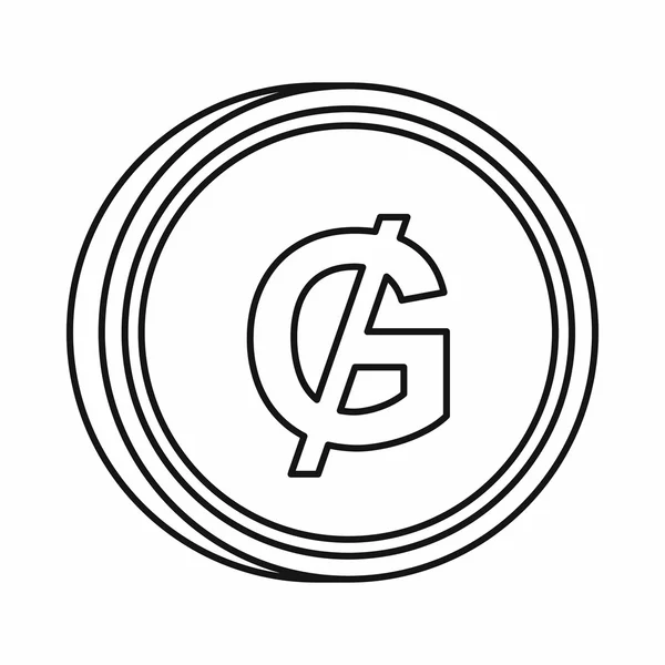 Paraguayanska guarani tecken ikon, dispositionsformat — Stock vektor