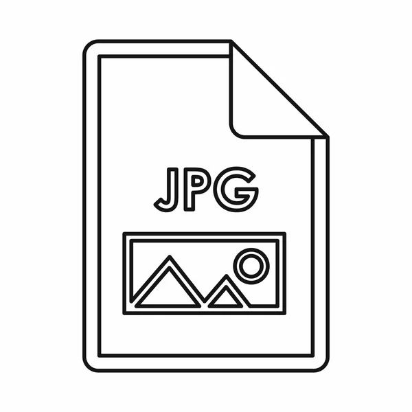 Icono de extensión de archivo JPG, esquema de estilo — Vector de stock