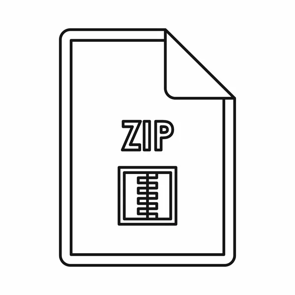 Zip 文件存档图标，大纲样式 — 图库矢量图片