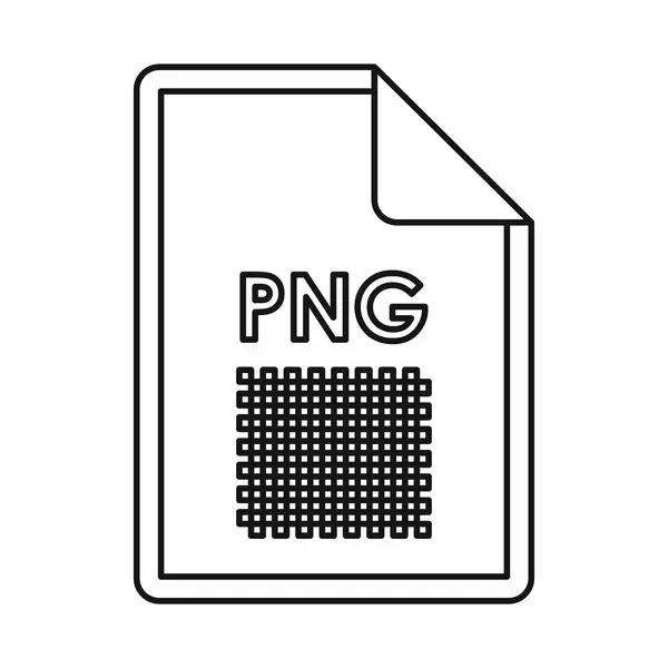 Ícone de extensão de arquivo de imagem PNG, estilo de esboço —  Vetores de Stock