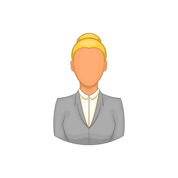 Businesswoman icon in cartoon style — Stock Vector
