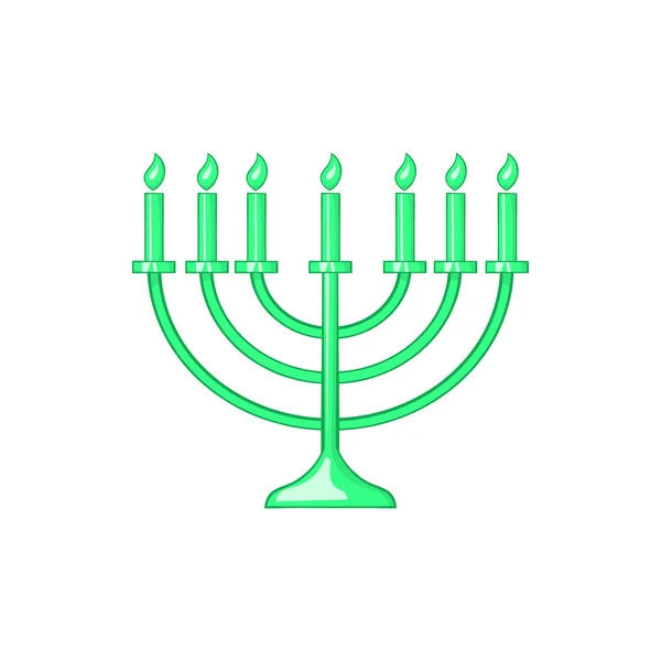 Icône Menorah dans le style de dessin animé — Image vectorielle