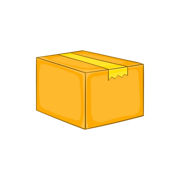 Icono de caja de cartón en estilo de dibujos animados — Vector de stock