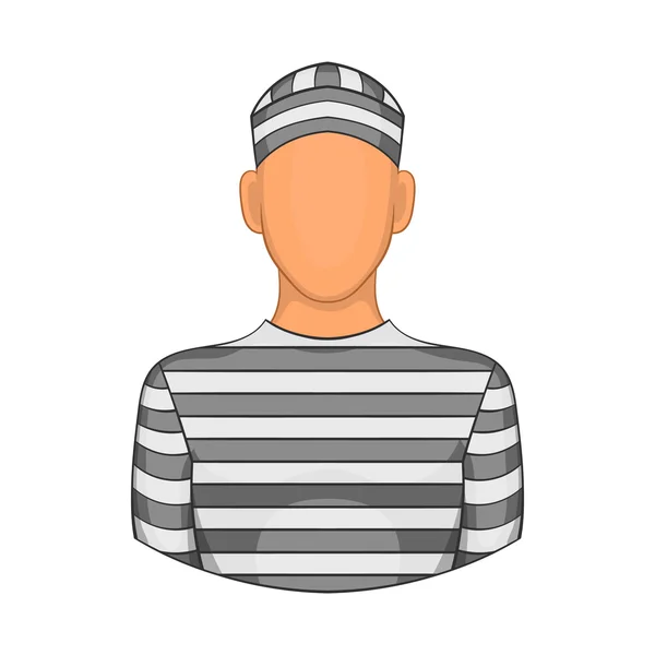 Prisoner icon in cartoon style — Stock Vector