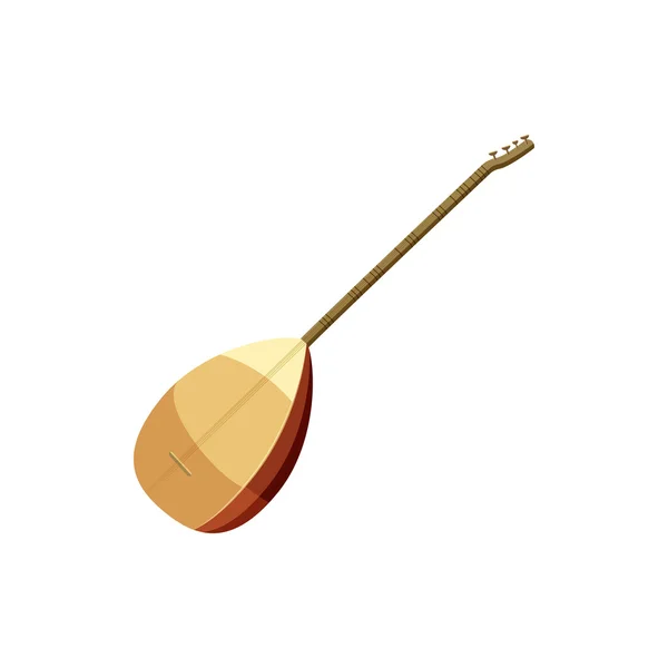 Saz geleneksel Türk müziği enstrüman simgesi — Stok Vektör