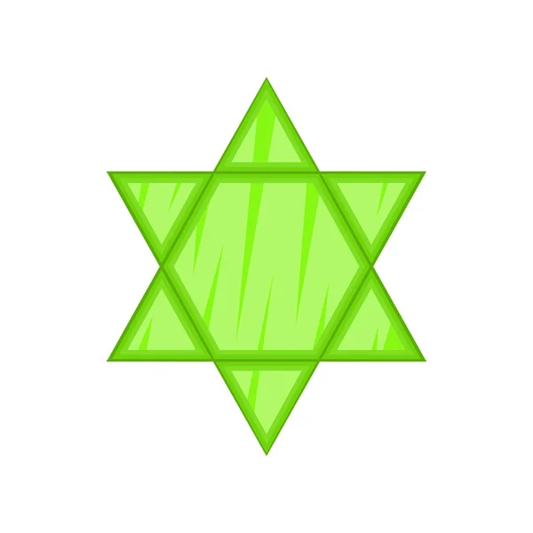 Icône étoile de David, style dessin animé — Image vectorielle