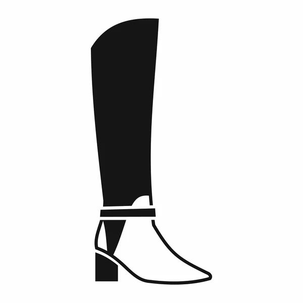 女性の高いブーツ アイコン、シンプルなスタイル — ストックベクタ