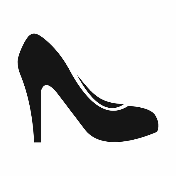 Vrouwen schoen met hakken pictogram, eenvoudige stijl — Stockvector
