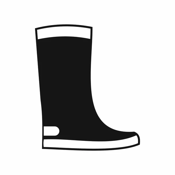 Ícone de botas de borracha, estilo simples — Vetor de Stock